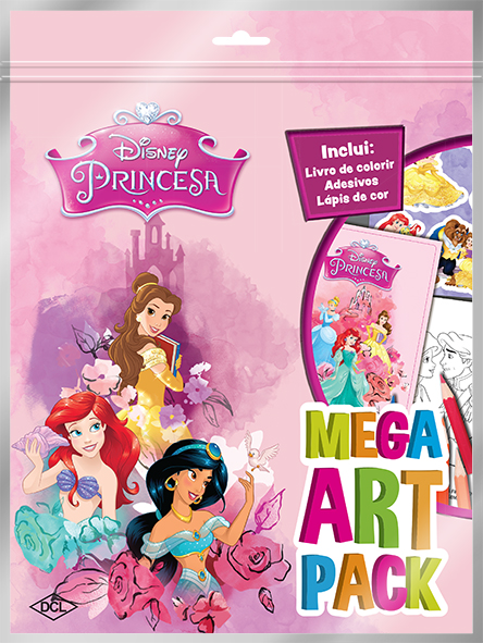 Kit Tubo Princesas Livro Para Colorir Disney- DCL